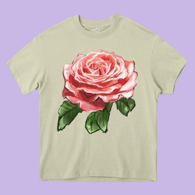 America Rose Heavy Core Tee Designed By Lillyallendesigns