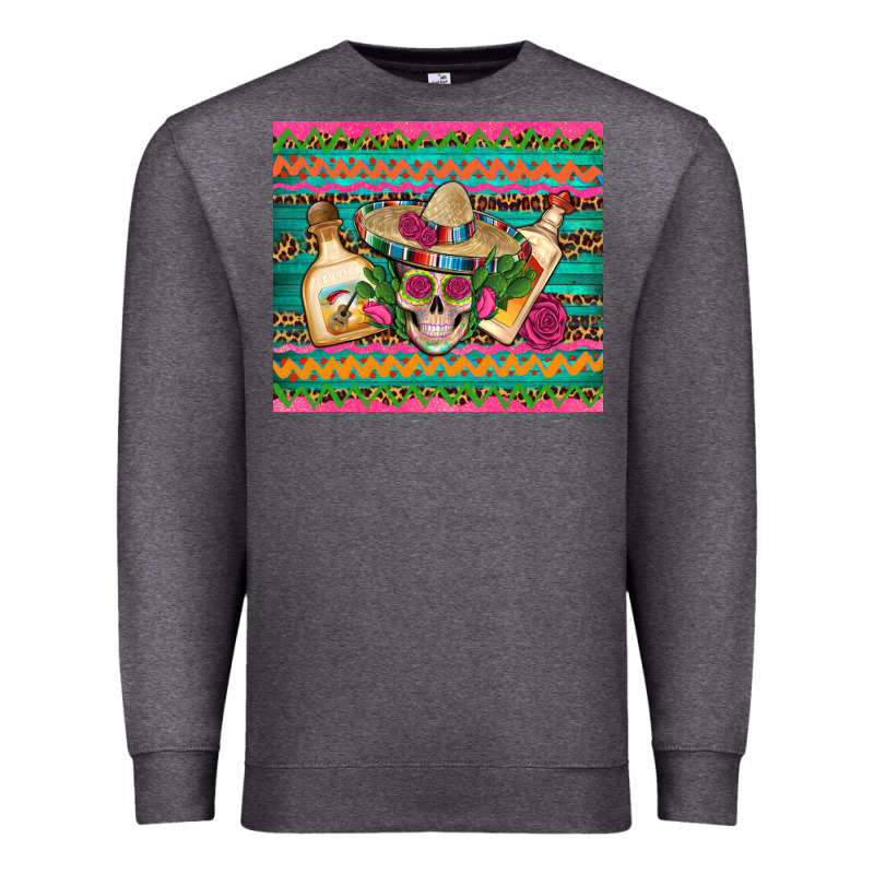 Mexican Tequila Skull Roses Cactus Sombrero Premium Sweatshirt by Artiststas | Teevron
