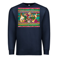Navy mexican tequila skull roses cactus sombrero Premium Sweatshirt - Artiststas