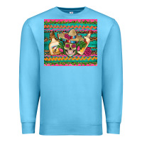 Ocean Blue mexican tequila skull roses cactus sombrero Premium Sweatshirt - Artiststas