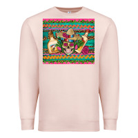Pale Pink mexican tequila skull roses cactus sombrero Premium Sweatshirt - Artiststas
