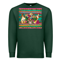 Sports Green mexican tequila skull roses cactus sombrero Premium Sweatshirt - Artiststas