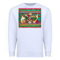 White mexican tequila skull roses cactus sombrero Premium Sweatshirt - Artiststas