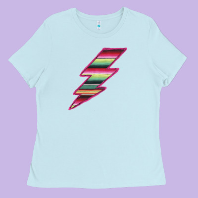 Pink Serape Lightning Ladies Tee Designed By Bettercallsaul