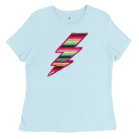 Baby Blue Pink Serape Lightning Ladies Tee - Bettercallsaul