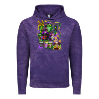 Cloud Purple mardi gras gnomies truck Vintage Hoodie - CowGirlArtShop