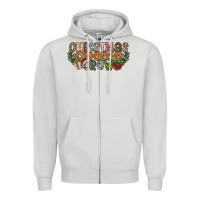 Dove Grey christmas cookie crew Zipper Hoodie - CowhideDigitalArt