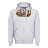 Heather Grey christmas cookie crew Zipper Hoodie - CowhideDigitalArt
