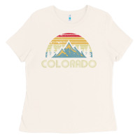 Bone Colorado Retro Vintage Mountains Nature Hiking Ladies Tee - minhPixels