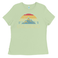 Matcha Colorado Retro Vintage Mountains Nature Hiking Ladies Tee - minhPixels