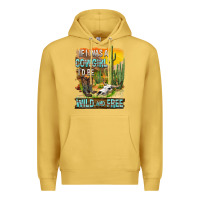 Antique Gold If Was A Cowgirl I'd Be Wild And Free Premium Hoodie - FaDigitalArtStudio