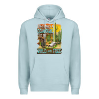 Blue Mist If Was A Cowgirl I'd Be Wild And Free Premium Hoodie - FaDigitalArtStudio