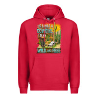 Cardinal If Was A Cowgirl I'd Be Wild And Free Premium Hoodie - FaDigitalArtStudio