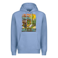 Colony Blue If Was A Cowgirl I'd Be Wild And Free Premium Hoodie - FaDigitalArtStudio