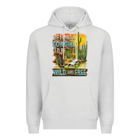 Dove Grey If Was A Cowgirl I'd Be Wild And Free Premium Hoodie - FaDigitalArtStudio