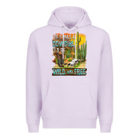 Lilac If Was A Cowgirl I'd Be Wild And Free Premium Hoodie - FaDigitalArtStudio