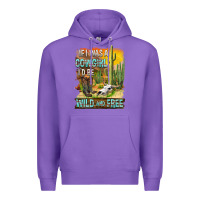 Purple If Was A Cowgirl I'd Be Wild And Free Premium Hoodie - FaDigitalArtStudio