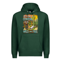 Sports Green If Was A Cowgirl I'd Be Wild And Free Premium Hoodie - FaDigitalArtStudio