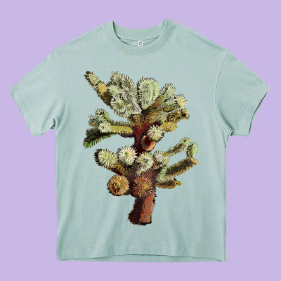 Cholla Tree Cactus Heavy Core Tee Designed By Lillyallendesigns