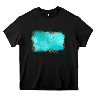 Black gemstone turquoise leopard background Heavy Core Tee - JahusDesignShop