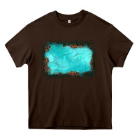 Chocolate Brown gemstone turquoise leopard background Heavy Core Tee - JahusDesignShop