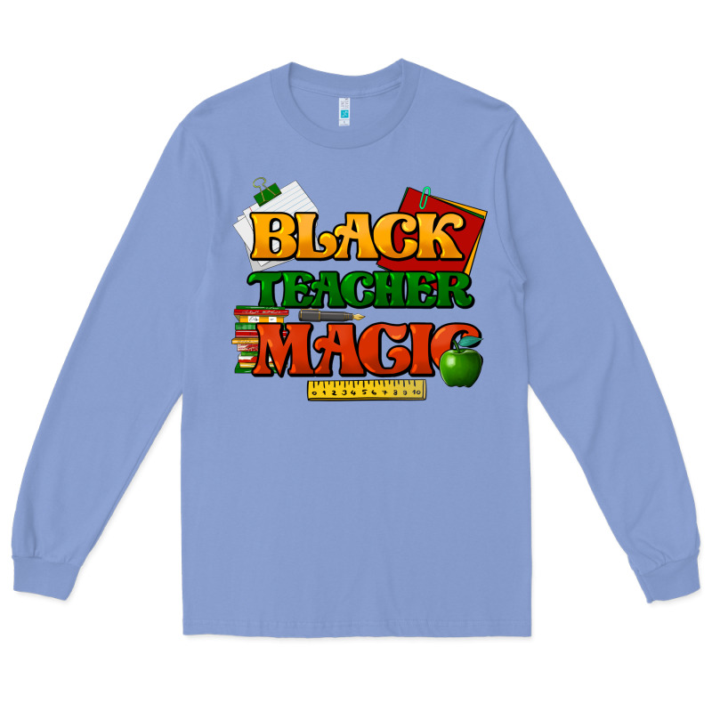 Black Teacher Magic Long Sleeve Tee by HowdyJamesFarm | Teevron