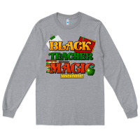 Heather Grey Black Teacher magic Long Sleeve Tee - HowdyJamesFarm