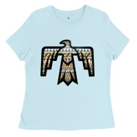 Baby Blue Western Green Aztec Thunderbird Ladies Tee - Bettercallsaul