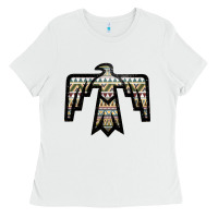 White Western Green Aztec Thunderbird Ladies Tee - Bettercallsaul