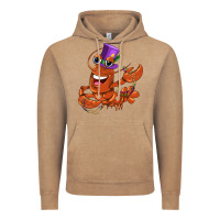 Vintage Coffee mardi gras crawfish Vintage Hoodie - CowGirlArtShop