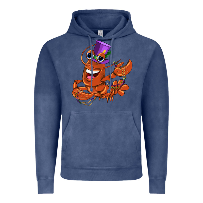 Mardi Gras Crawfish Vintage Hoodie by CowGirlArtShop | Teevron