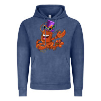 Vintage Denim mardi gras crawfish Vintage Hoodie - CowGirlArtShop