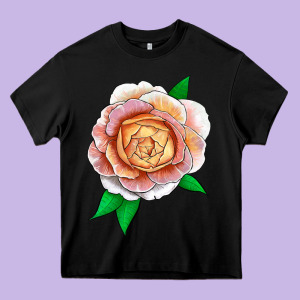 Fun In The Sun Rose Heavy Core Tee Designed By Lillyallendesigns
