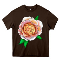 Chocolate Brown Fun In The Sun Rose Heavy Core Tee - LillyAllenDesigns