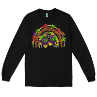 Black Mardi Gras rainbow Long Sleeve Tee - HowdyJamesFarm