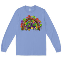 Colony Blue Mardi Gras rainbow Long Sleeve Tee - HowdyJamesFarm