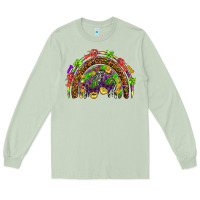 Matcha Mardi Gras rainbow Long Sleeve Tee - HowdyJamesFarm