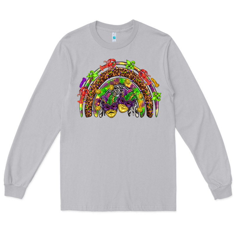 Mardi Gras Rainbow Long Sleeve Tee by HowdyJamesFarm | Teevron