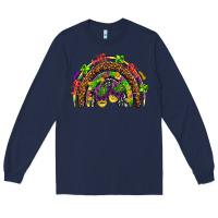 Navy Mardi Gras rainbow Long Sleeve Tee - HowdyJamesFarm