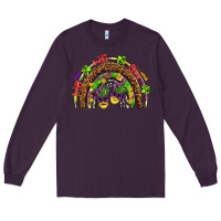 Plum Mardi Gras rainbow Long Sleeve Tee - HowdyJamesFarm