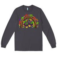 Smoke Mardi Gras rainbow Long Sleeve Tee - HowdyJamesFarm