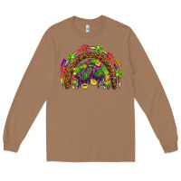 Toasted Coconut Mardi Gras rainbow Long Sleeve Tee - HowdyJamesFarm