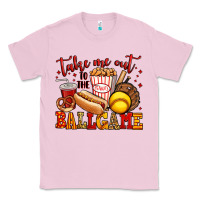 Bubblegum Pink take me out to the ball game softball Classic Tee - Jasminsmagicworld