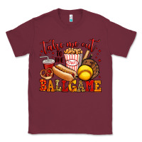 Burgundy take me out to the ball game softball Classic Tee - Jasminsmagicworld