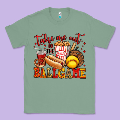 Take Me Out To The Ball Game Softball Classic Tee Designed By Jasminsmagicworld