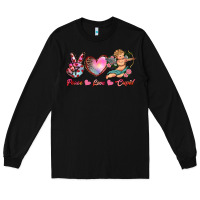 Black peace love cupid Long Sleeve Tee - RanaPortraitStore