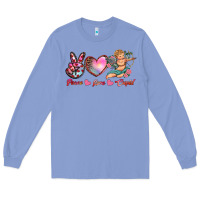 Colony Blue peace love cupid Long Sleeve Tee - RanaPortraitStore