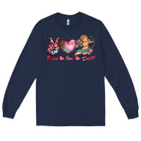 Navy peace love cupid Long Sleeve Tee - RanaPortraitStore