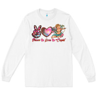 White peace love cupid Long Sleeve Tee - RanaPortraitStore