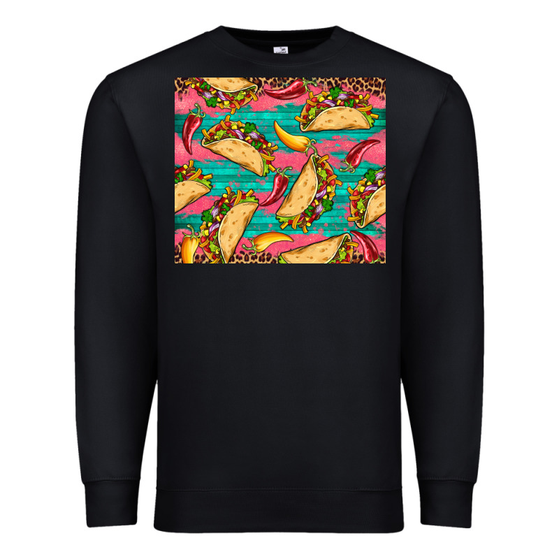 Mexican Taco Paper Glitter Leopard Wooden Premium Sweatshirt by Artiststas | Teevron